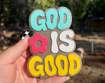 God Is Good Freshie | Faith-Based Aesthetic | Christian Decor | Minimal Neutral Style | Handmade Scented Freshie