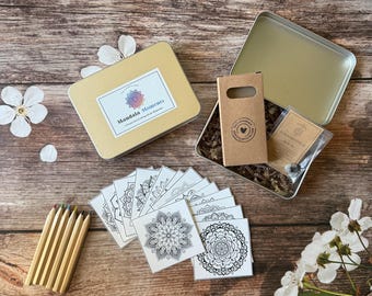 Kit para colorear mandalas: regalo para aliviar el estrés con piedras preciosas