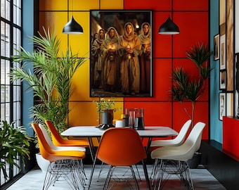 Zehn Jungfrauen Gleichnis Druck: Christliche Wand Kunst, Glaube Wohnkultur (Digitaler Download)