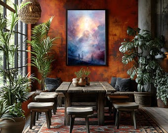 Impresión de la Transfiguración: Arte mural cristiano bohemio (Descarga digital)