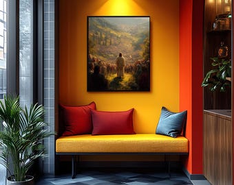 Sermon on the Mount Print: Christian Bible Verse Art (Digital Download)