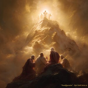 Transfiguration of Jesus Print: Christian Bible Story Art (Digital Download