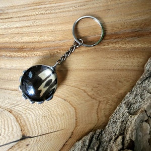 Keychain With Black Swallowtail Butterfly Wing image 3