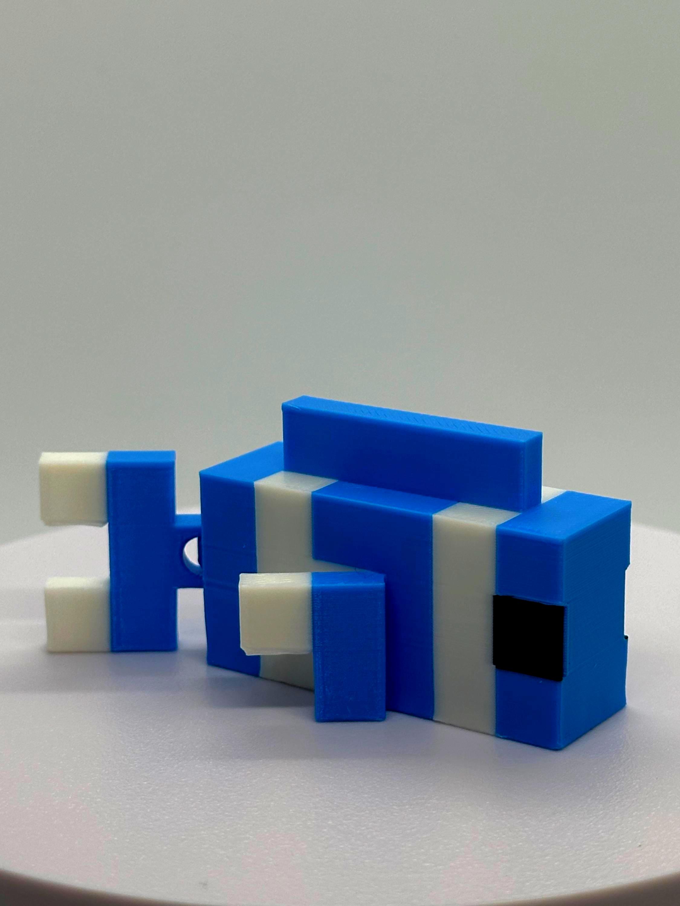Minecraft Fish Toy | Pixelated Gaming Desk Decor - Etsy