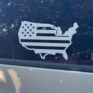 American Flag Car Decal – USA Patriotic Vinyl Sticker for Cars, Trucks, Windows, Coolers & Laptops