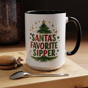 Festive Christmas Coffee Mug: Santa&#39;s Favorite Ceramic Sipper