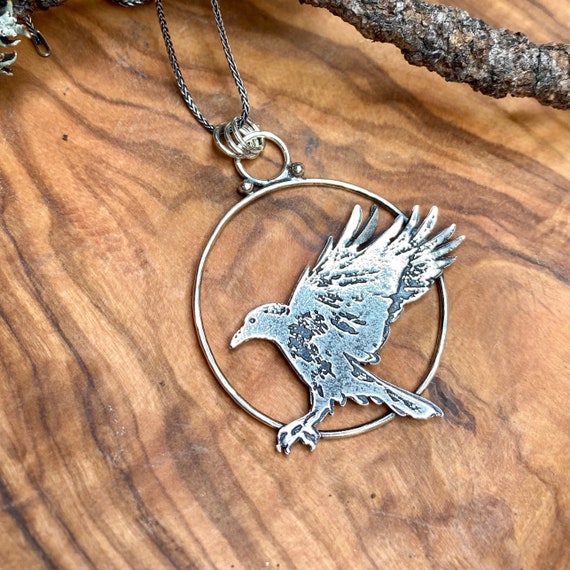 Sweetest Raven silver pendant