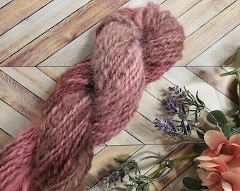 Rose Garden - Handspun Alpaca Yarn - Worsted Yarn, Hand Dyed Yarn, for knitting, crochet, weaving