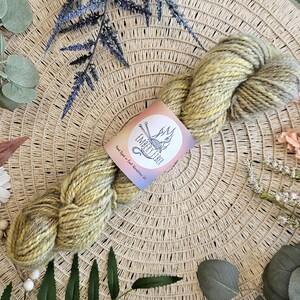 Sagebrush - Handspun Alpaca Yarn - Worsted/Aran Yarn, Hand Dyed Yarn, for knitting, crochet, weaving - 3.9 oz, 111 grams, 108 yds