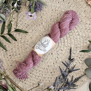 Cranberry - Handspun Alpaca Yarn - Aran Yarn - 82 yards, 2 oz, 56 grams - Hand Dyed Yarn, for knitting, crochet, weaving