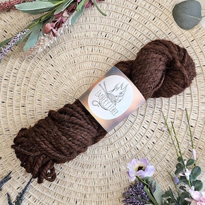 Mocha Dream - Handspun Alpaca Yarn - Bulky Yarn, Natural Yarn, for knitting, crochet, weaving