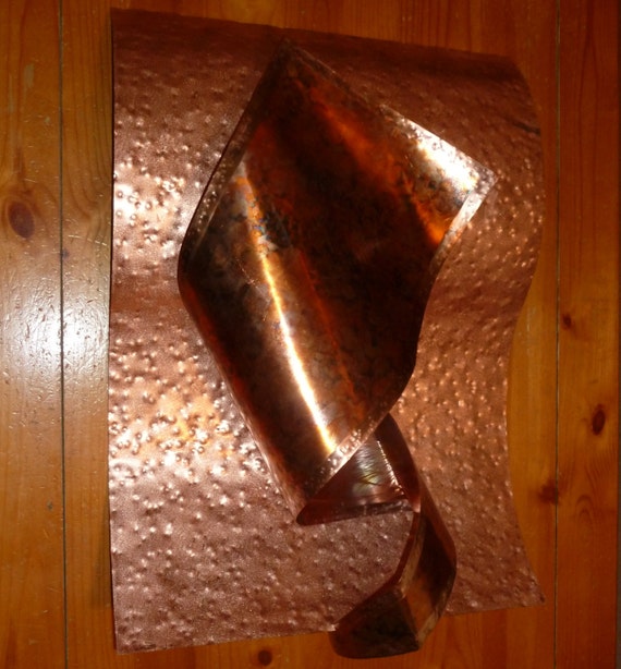 Items similar to Abstract Copper Wall Art Sculpture by Dennis Boyd (DB