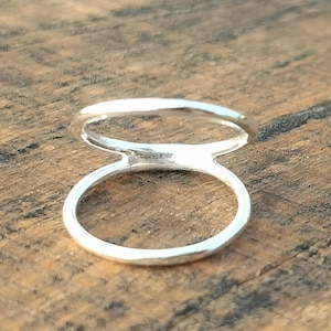 Solid Sterling Silver Swan Ring, Splint Ring, Swan Neck Splint For Dip Joint, Wide Band and Statement Handmade Arthritis Splint Ring Gift