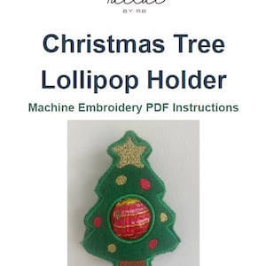 Maskinbroderimönster för julgransklubbahållare: Julgodis (PDF digital nedladdning) - 4x4