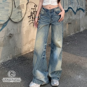 Baggy Wide Leg Jeans | Harajuku Streetwear Denim Trousers | Casual Y2k Vintage
