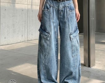 Wide Leg Jeans | Baggy Cargo Pants | Casual Everyday Wear | Y2K Grunge Streetwear