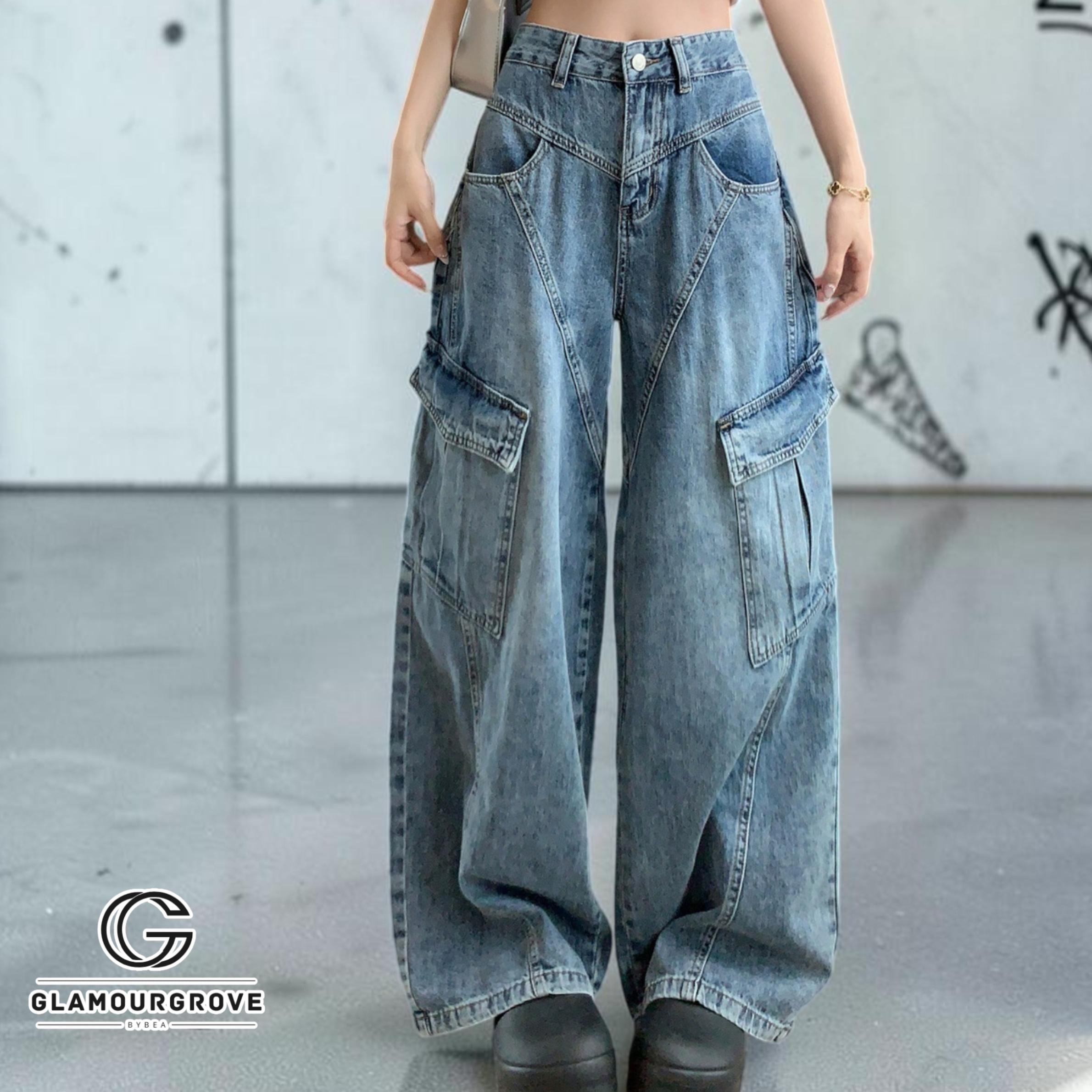 Baggy Y2k Jeans Women - Etsy