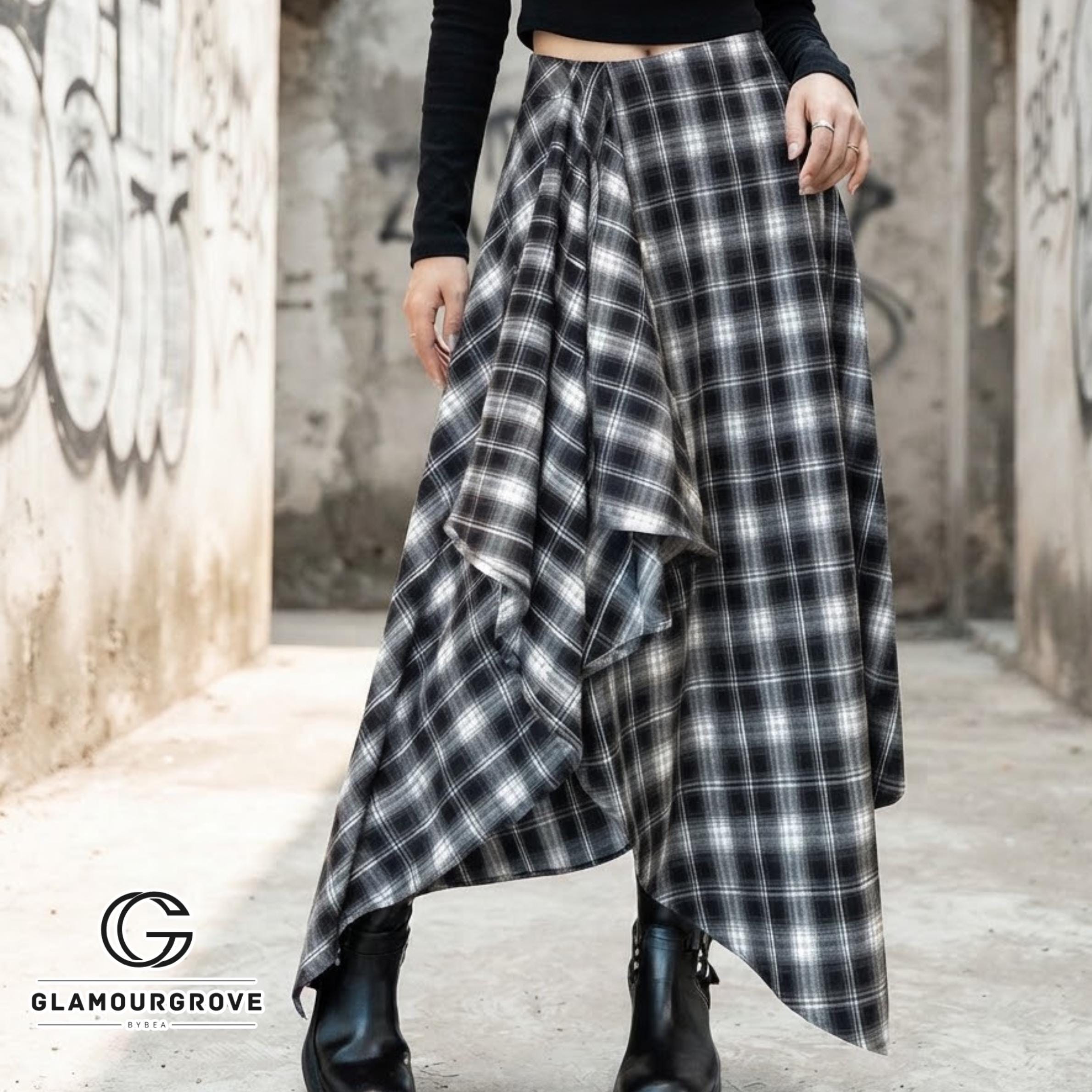 Asymmetrical Wool Skirt - Etsy