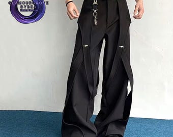 Rivet Flared Pants | High Street Slim Formal Trousers | Stylish Urban Apparel