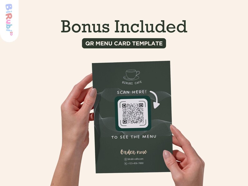 Editable QR Menu Website Template: Restaurant Cafe Menu (canva Digital ...