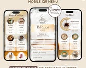 Cafe QR Code Menu Template | White Glassmorphism Design