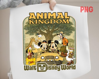 Animal Kingdom Mickey and Friends png, Disney Mickey Safari digitale download