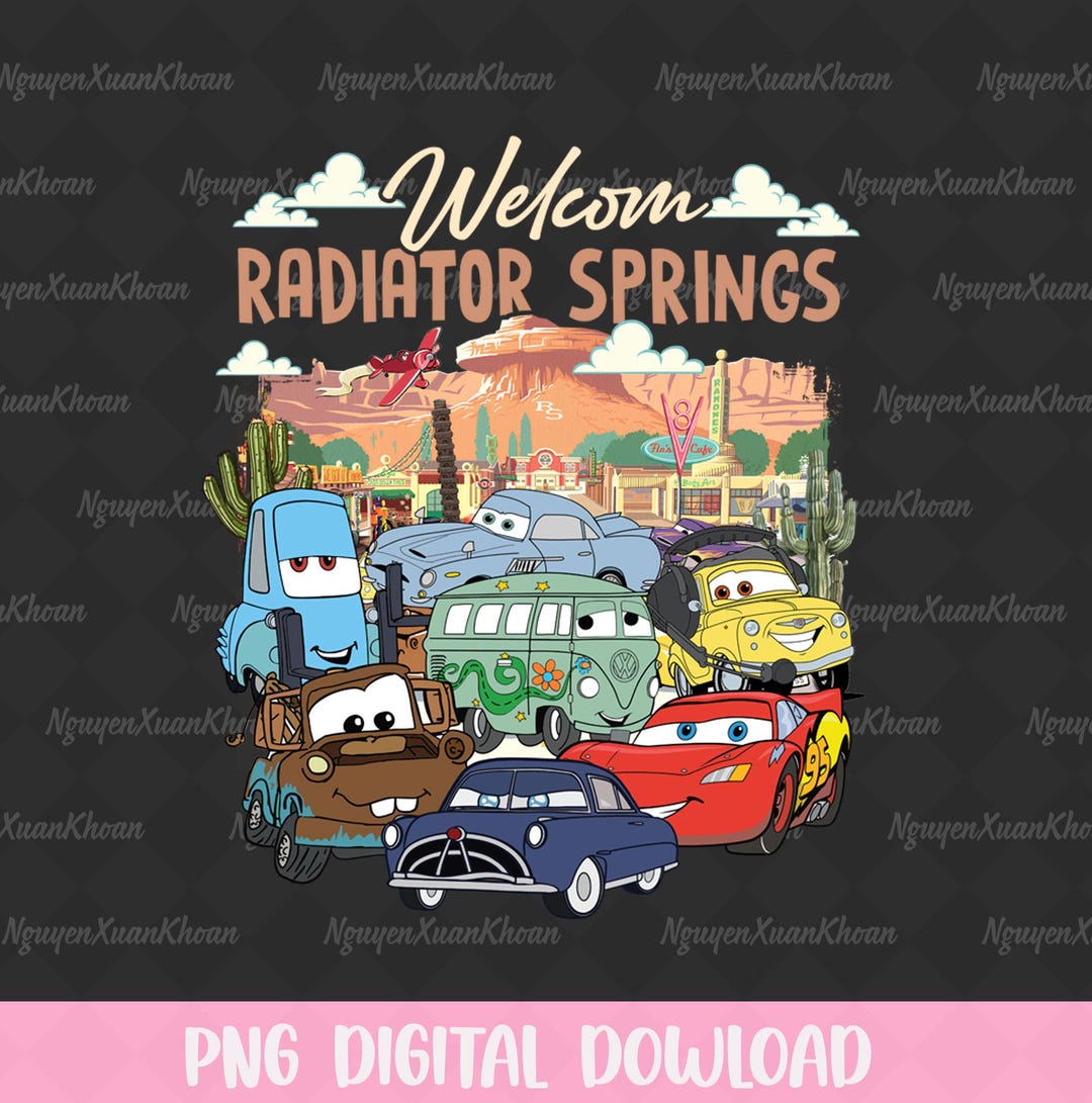 Lightning Mcqueen Radiator Springs Png, Rusteze Cars Family Vacation ...