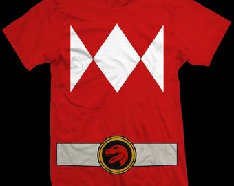 Mighty Morphin Power Ranger Shirts – Costume Tees for Kids & Adults – Halloween, Cosplay, Party Outfit mix n match SHIRT
