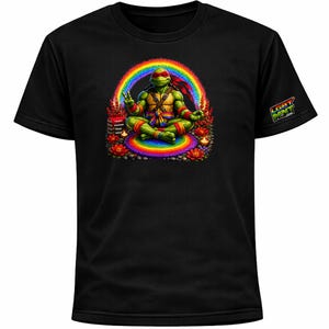 Ninja Turtles LGBT PRIDE Meditation Meditating Gay Lesbian Raph Raphael SHIRT LGBTmnt