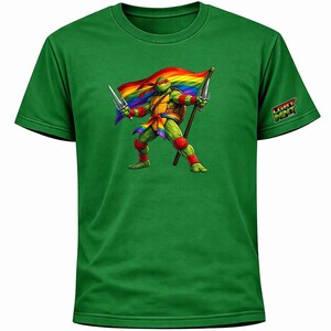 Ninja Turtles LGBT PRIDE Flag Gay Lesbian Raph Raphael SHIRT LGBTmnt