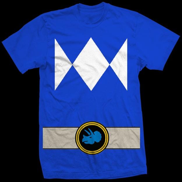 Power Ranger Costume T-shirts – Mighty Morphin Ranger Tees – Halloween ...