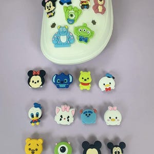 Cute cartoon Collection Set, Cute PVC Hanging Ornaments for Sandals, Shoe Charms, Croc Charms, Gifts, Gift For Her Him Super Cute