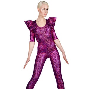 Signature Catsuit Pink, Futuristic Clothing, Sexy Dance Costume, Aerial Costume, LENA QUIST
