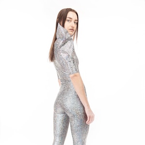 Futuristic Silver Spandex Catsuit, David Bowie Costume, by LENA QUIST image 5