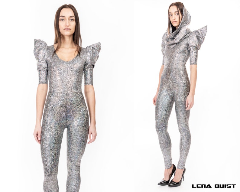 Futuristic Silver Spandex Catsuit, David Bowie Costume, by LENA QUIST image 9