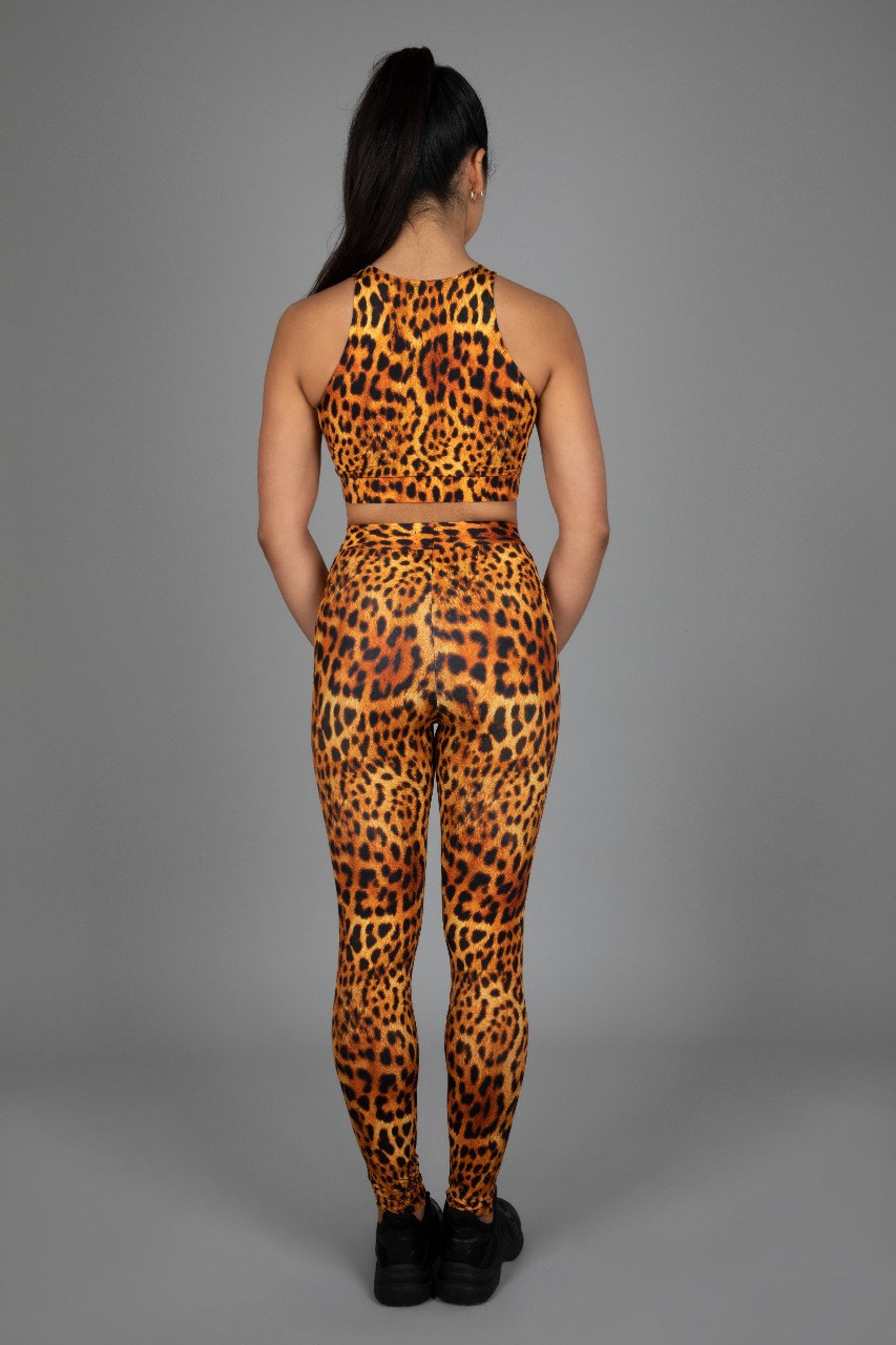 High Waist Leggings Leopard Print, Yoga Pants