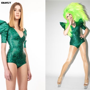 Sexy Green Bodysuit, Drag Queen Costume, Poison Ivy Costume, LENA QUIST image 1