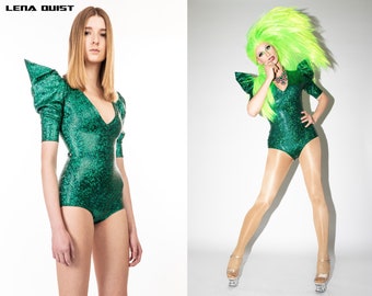 Sexy Green Bodysuit, Drag Queen Costume, Poison Ivy Costume, LENA QUIST
