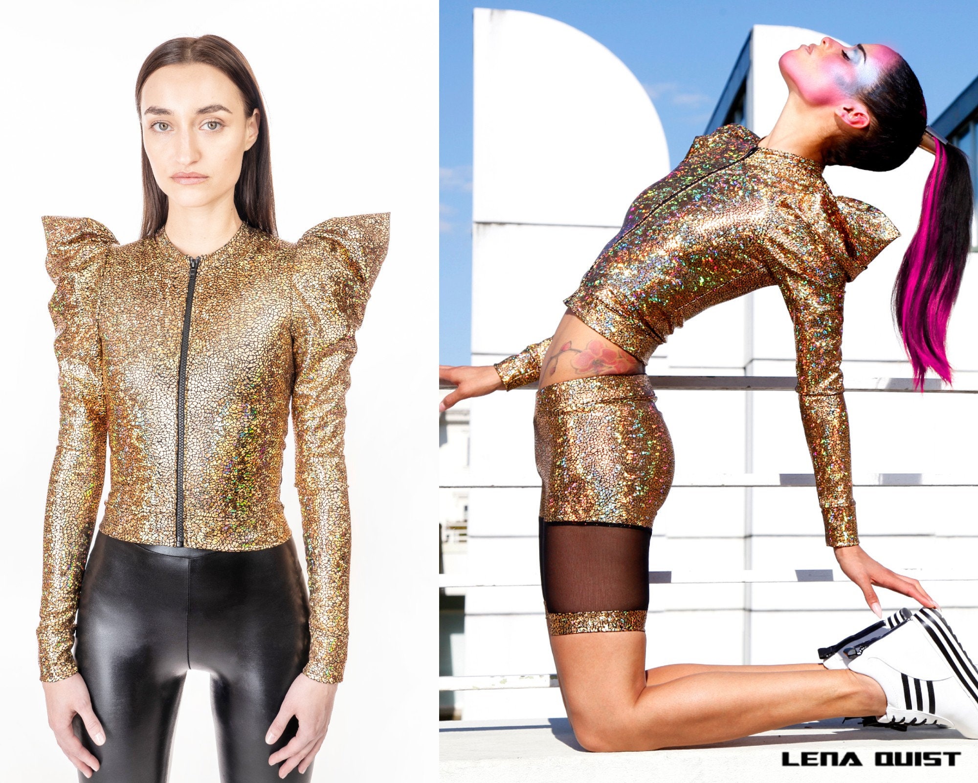 gold festival outfit
