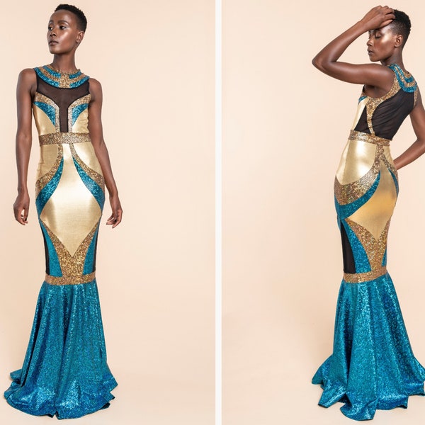 Egyptian Evening Dress Etsy