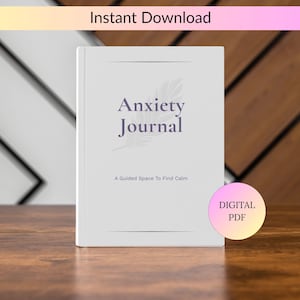 Anxiety Journal: 25-Page Mental Health Workbook with Mood Tracker (Digital Download)