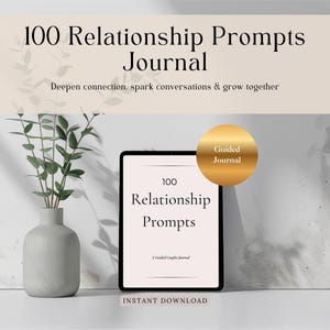Couples Relationship Prompts Journal: Guided Workbook (Printable PDF)