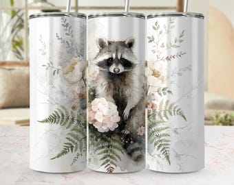 Akwarelowa folia na kubek z szopem | Woodland Cottagecore Nature Art (cyfrowy PNG)