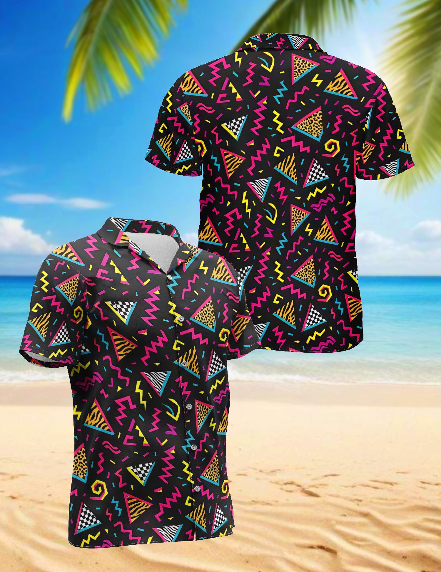 Mens 90s Pattern Shirt - Etsy