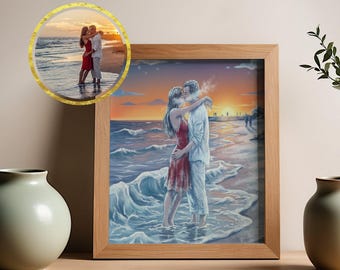 Ritratto personalizzato ispirato allo stile Frozen, schizzo personalizzato in grafite, arte di famiglia (download digitale)