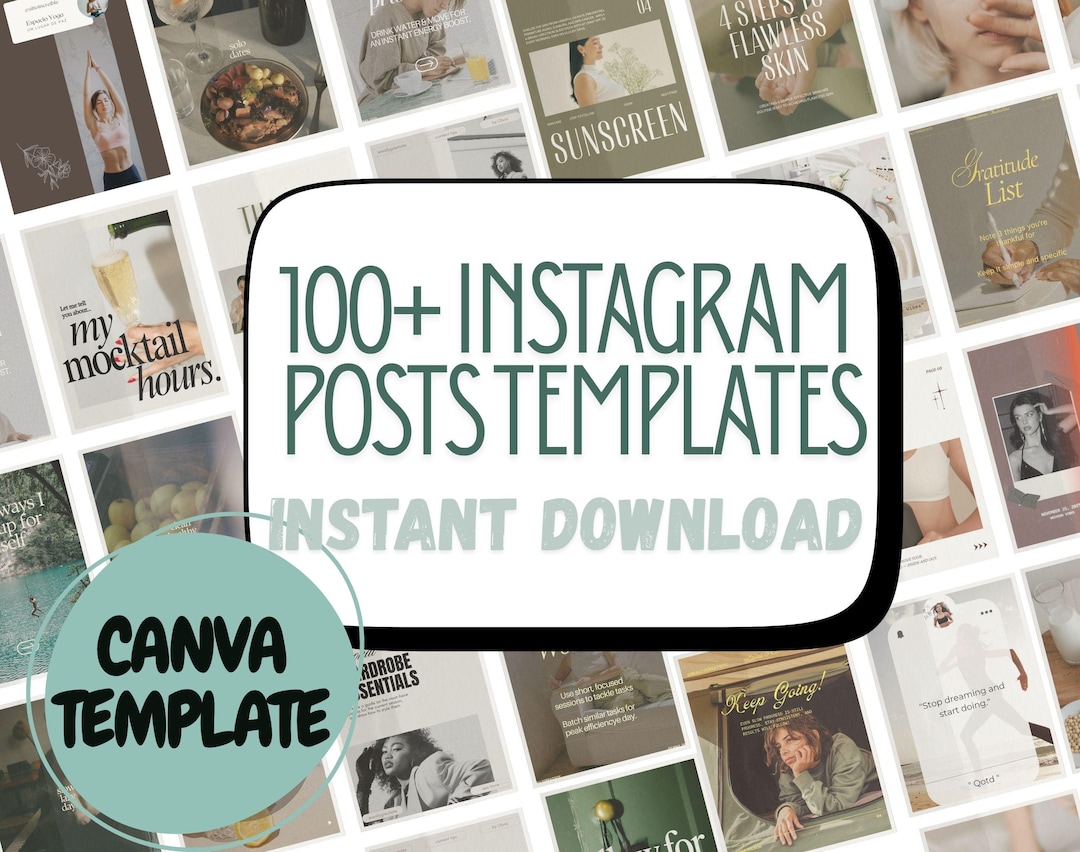 Boho Instagram Post Templates | Canva Social Media Pack (digital ...