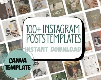 Modelli di post Instagram Boho / Pacchetto social media Canva (download digitale)