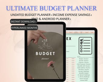 Planner di budget digitale / Modello di calendario tutto in uno / Planner di finanza personale / Goodnotes, iPad, Android, Notability, Samsung
