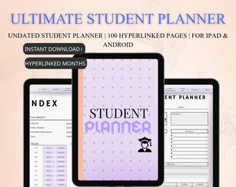 Planner accademico digitale non datato / Organizzatore per studenti (download digitale)