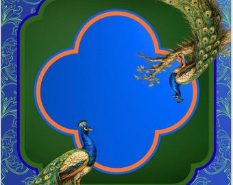 Peacock Mahjong Mat
